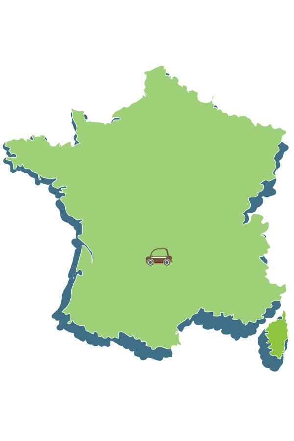 Localisation du Domaine du lac de Soursac